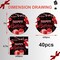 40pcs Black and Red Birthday Party Supplies,Include 20 Dessert Plate, 20 Napkin,For Men and women Birthday Party Supplies,Used for Black and Red Birthday Party Decoration